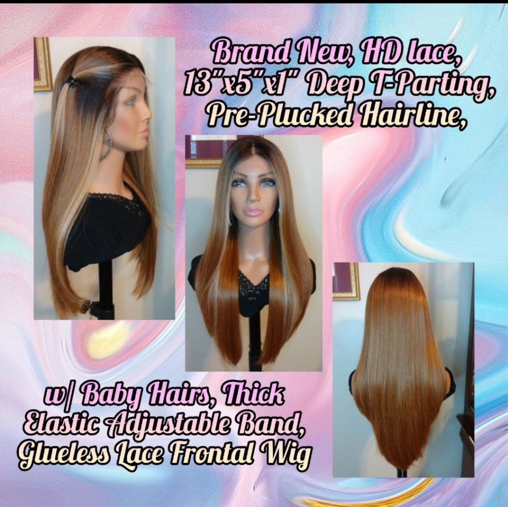 New, HD Melted Hairline, Flawlessly Pre-Plucked, Baby Hairs, Lace Frontal Wig